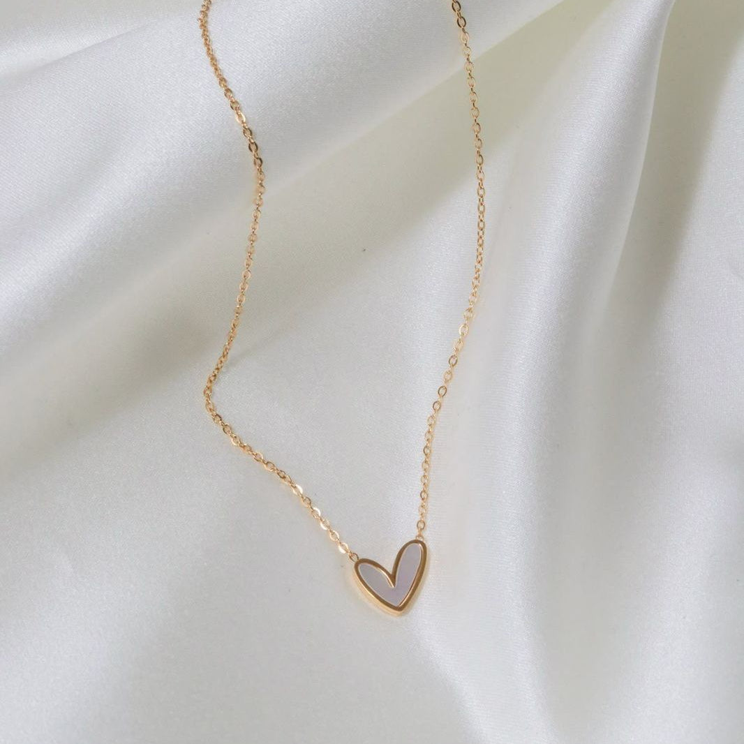 White Heart Necklaces