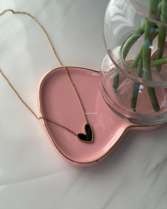 Black Heart Necklace