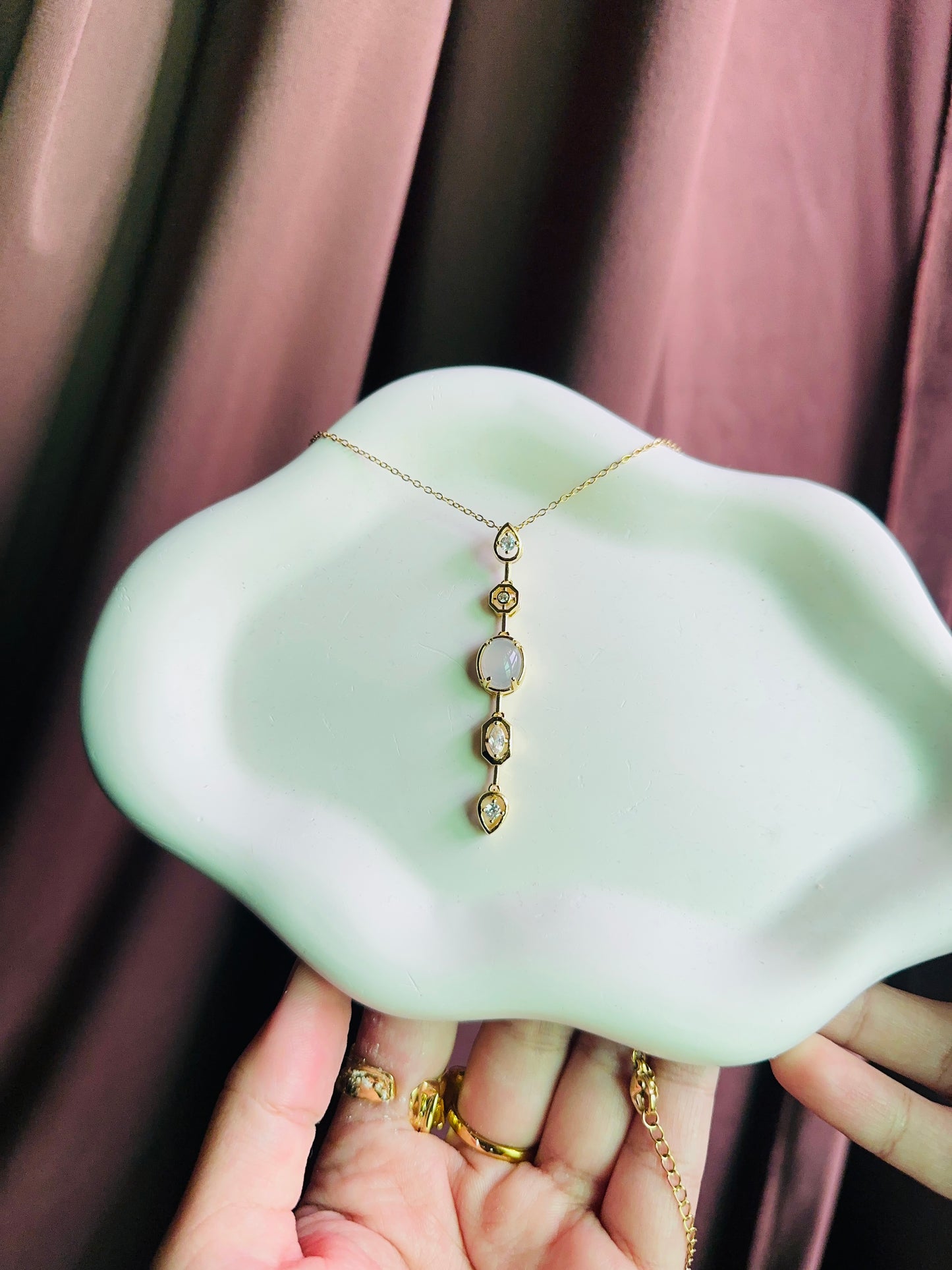 Lilac Moon Drop Necklace